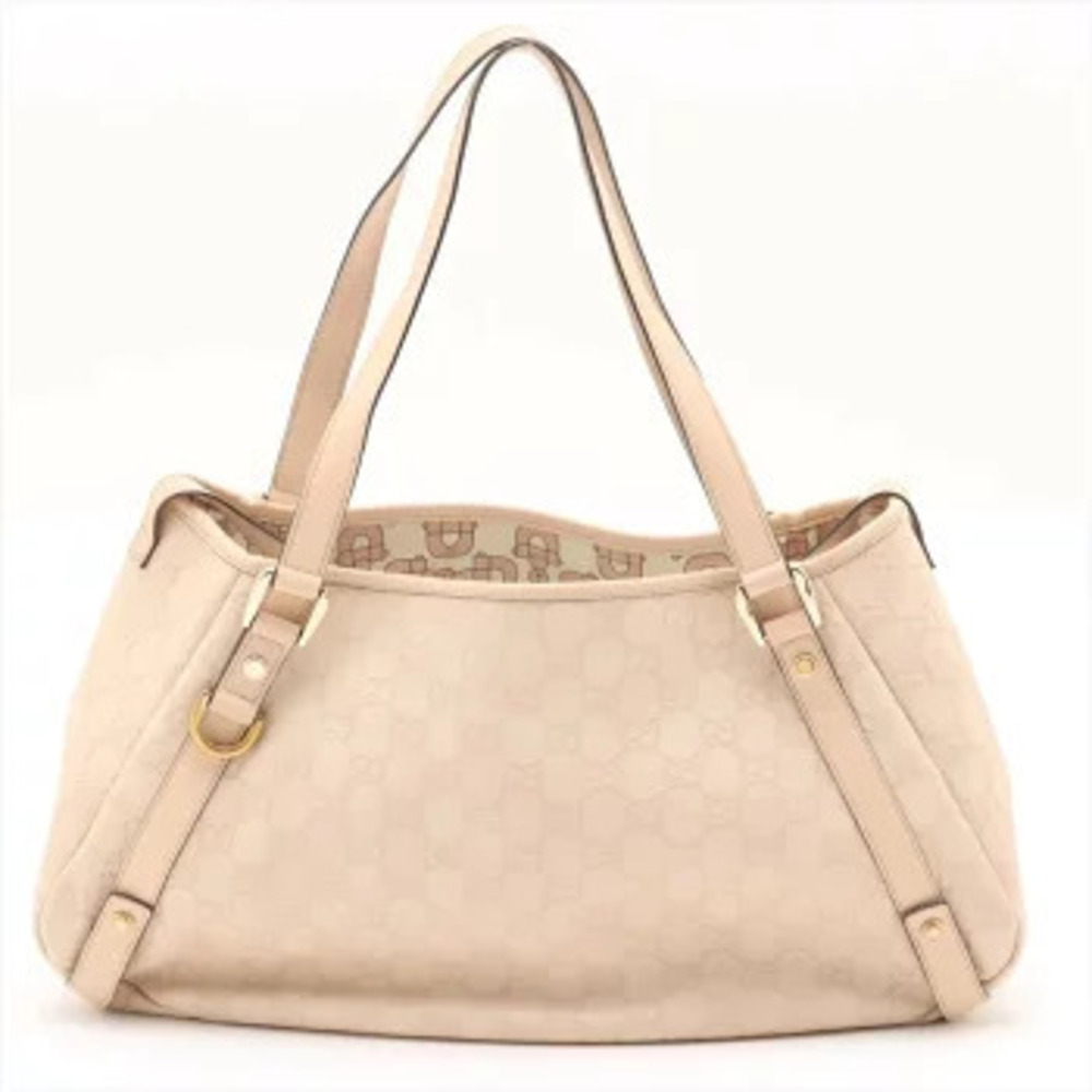 Gucci Guccissima Abbey Leather 2Way Shoulder Tote Bag Tan